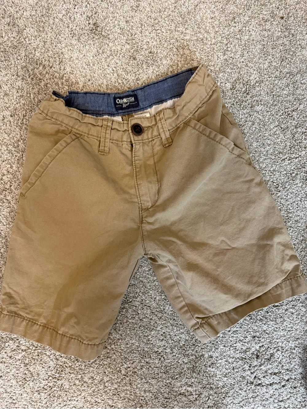 OshKosh B'gosh Boys' Tan Flat-Front Cotton Shorts